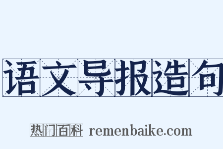 语文导报造句是什么意思的图片